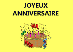 Gif joyeux anniversaire gateau